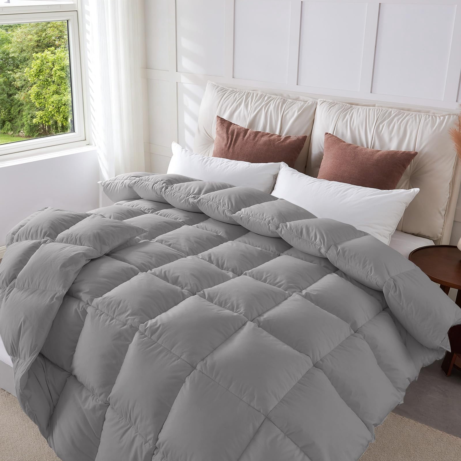Full Size Dark Grey Down Comforter All Season Duvet Insert - Walmart.com
