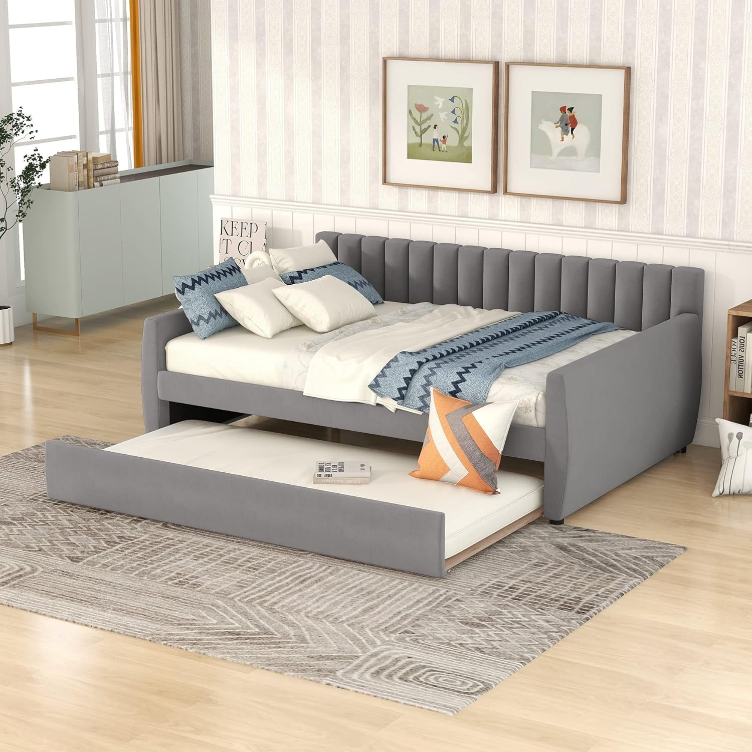 Full Size Daybed Upholstered Daybeds With Trundle Wood Day Bed Frame