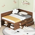 thumbnail image 1 of Full Size Daybed With Storage - Versatile In Walnut Modern Drawers And Shelves, 1 of 6