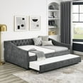 thumbnail image 1 of Hypeshops Upholstered Tufted Sofa Bed, Grey, 1 of 5