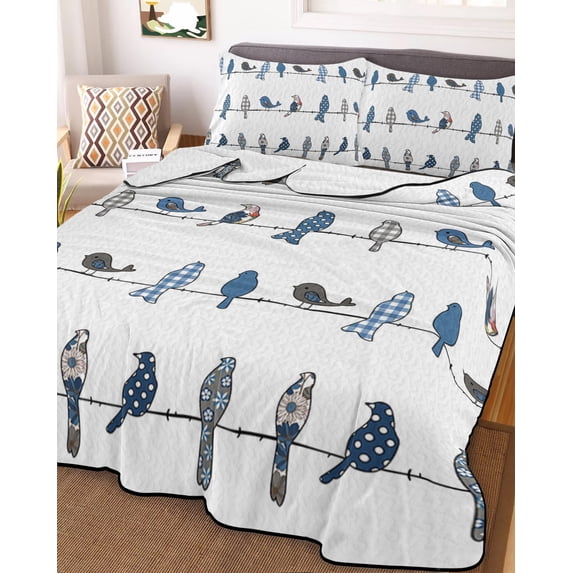 Full Size Down Alternative Comforter, Lightweight Comforter Quilt Bedding Set with Pillow Shams All Seasons Bed Comforter Duvet Insert 78"x90"