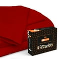 thumbnail image 1 of Full Size Egyptian Cotton Bed Sheets 800 TC Sheet Set Blood Red Solid Cotton 15" Deep, 1 of 5