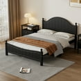 Full Size Elegant Traditional Solid Wood Platform Bed in Black Color No