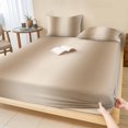 thumbnail image 1 of Full Size Fitted Sheet Set - Khaki Ombre 3 Piece Bedding Sets 16" Deep Pocket Fitted Sheet with 2 Pillowcases Farmhouse Beige Gradient Modern Art Brushed Microfiber Hotel Luxury Bed Sheets, 1 of 9