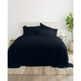 thumbnail image 1 of Full Size Flat Sheet Only - 800-Thread-Count Pure Egyptian Cotton Single Oversized Flat Sheet, 800TC Soft Breathabel Sateen Weave - Navy Blue Color, 1 of 7