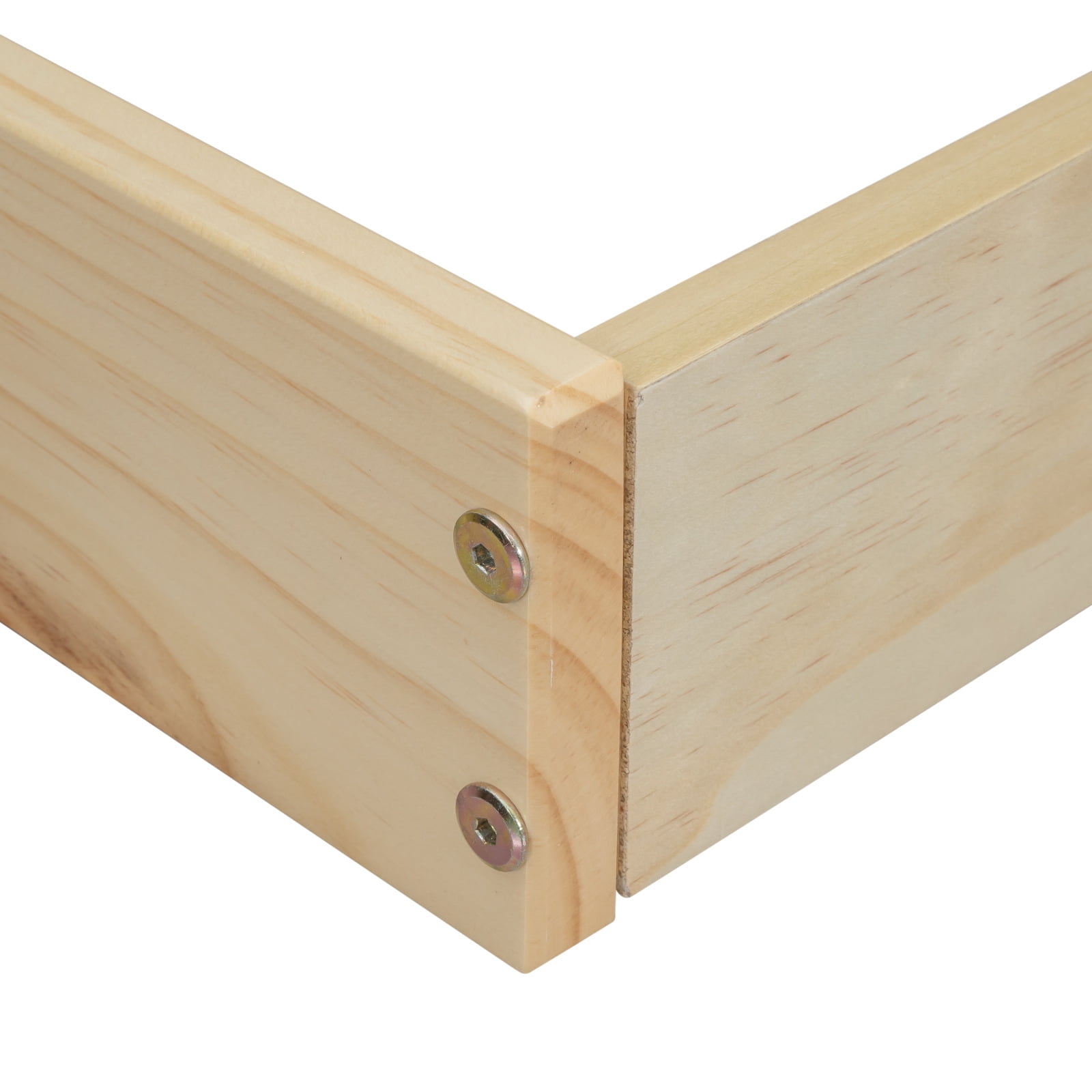 Full Size Floor Bed Frame with Headboard Guard Rails and Roof Frame