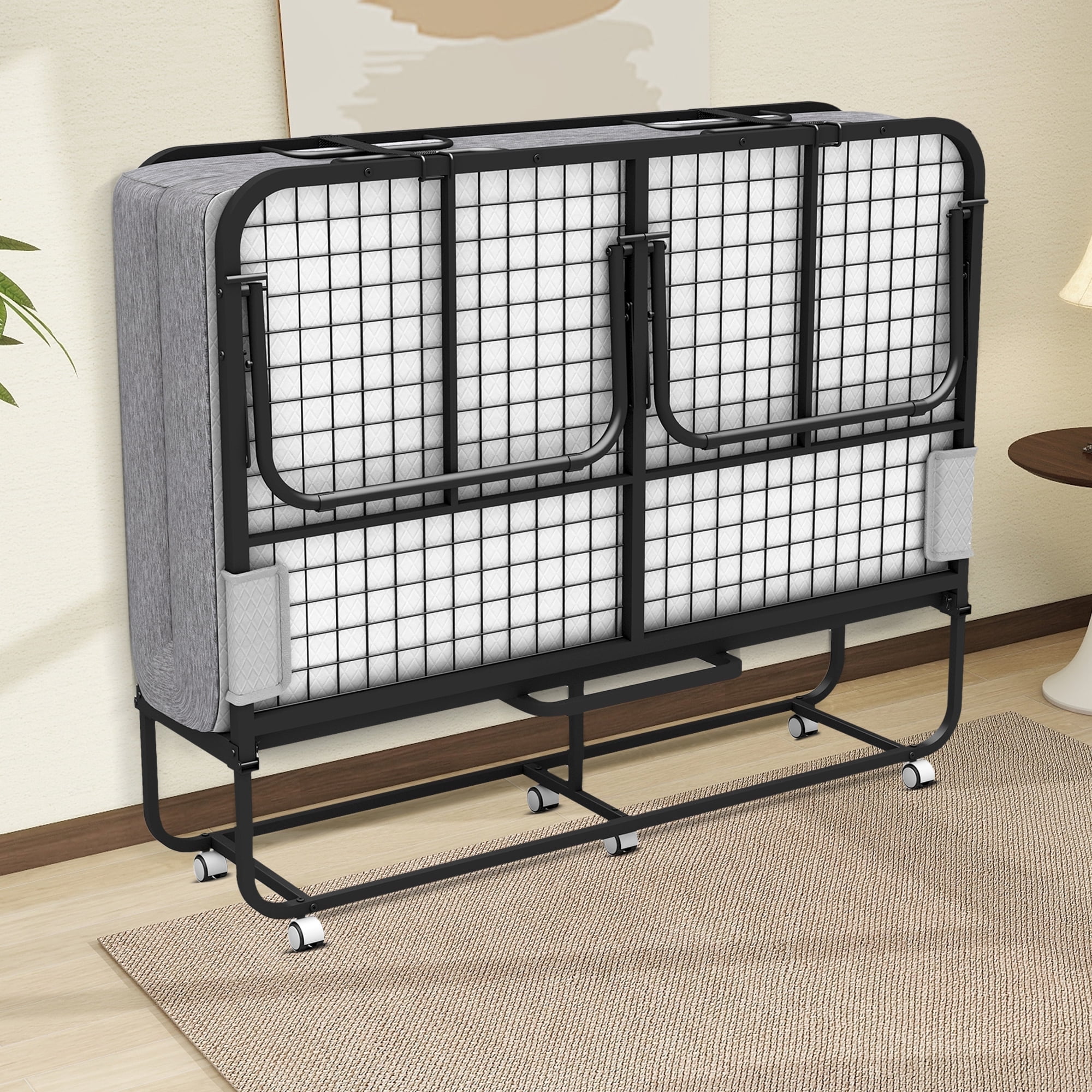 Full Size Folded Bed with Mattress, 75" x 54" Folding Bed, Extra Large ...