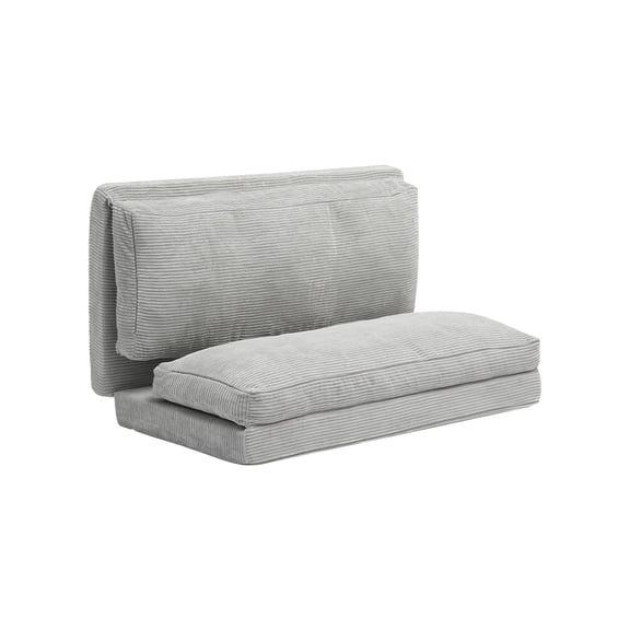 Full Size Folding Sofa Bed, 3-In-1 Convertible Sleeper With Washable Corduroy Cover, Memory Foam Cushion