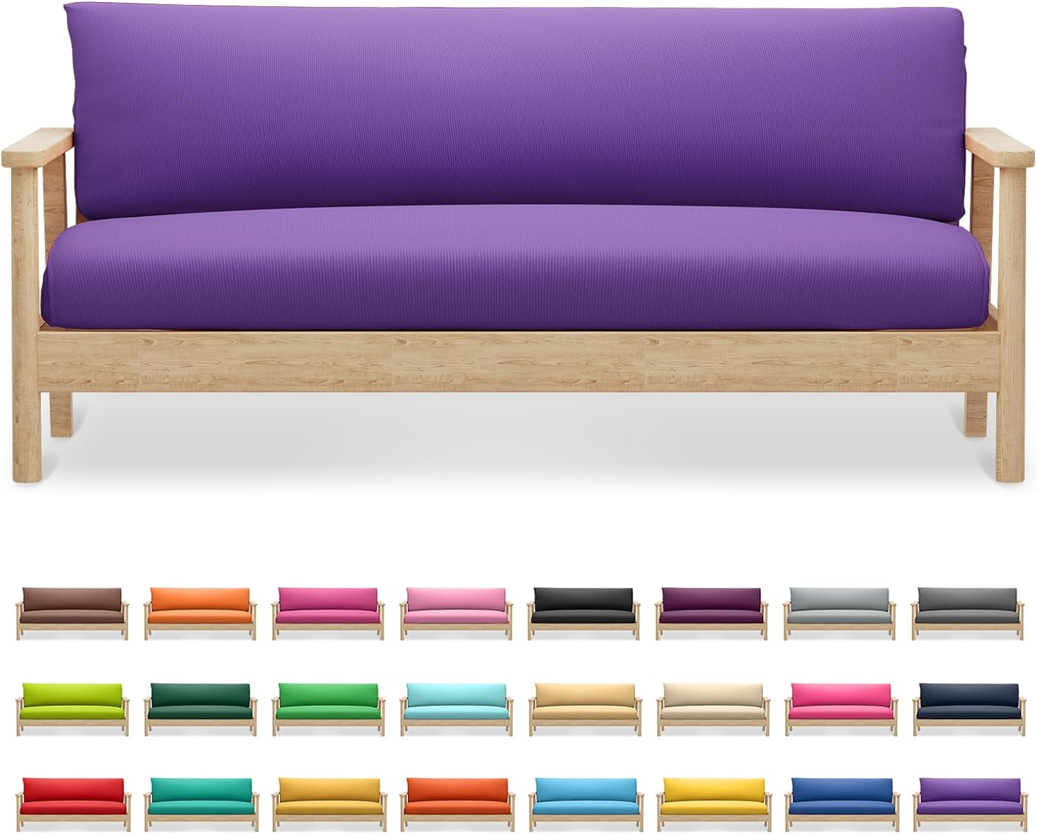 Full Size Futon Cover, Armless Stretch Futon Slipcover Armless Sofa