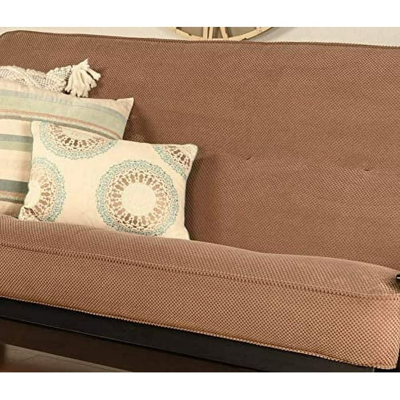 Full Size - Futon Cover Only - Pacific Super Plush Fabric Premium Collection Fits 6-8 inch Futons Mattress (Peru Brown)