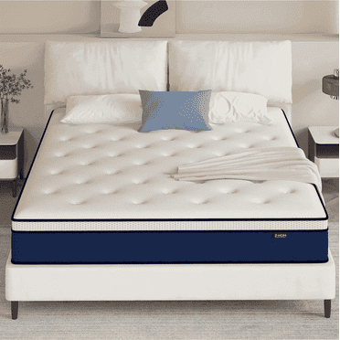 Z-HOM 12 Inch Hybrid Mattress, Medium Firm Cooling Mattress with Pocket Coils