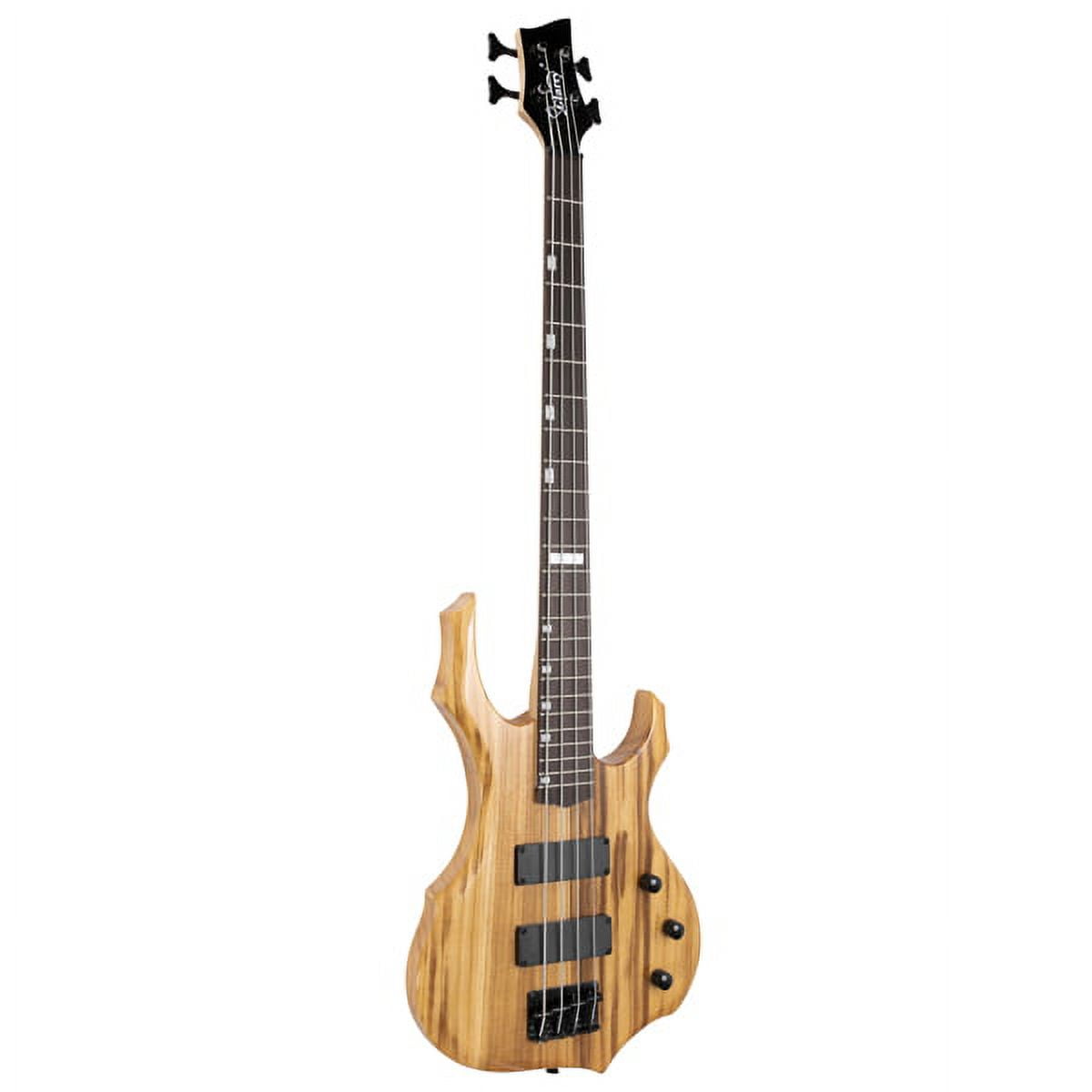 Full Size Glarry 4 String Burning Fire enclosed H-H Pickup Electric ...