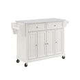 thumbnail image 1 of Full Size Granite Top Kitchen Cart, White, 1 of 1