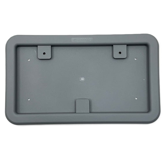 Full Size Gray Plastic License Plate Frame for Truck Cargo Trailer RV