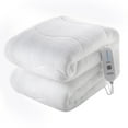 thumbnail image 1 of Full Size Heated Mattress Pad - Quilted Electric Cover with 5 Heat Levels, 10-Hour Auto Shut Off, Deep Pocket, 54"x75", White, 1 of 8