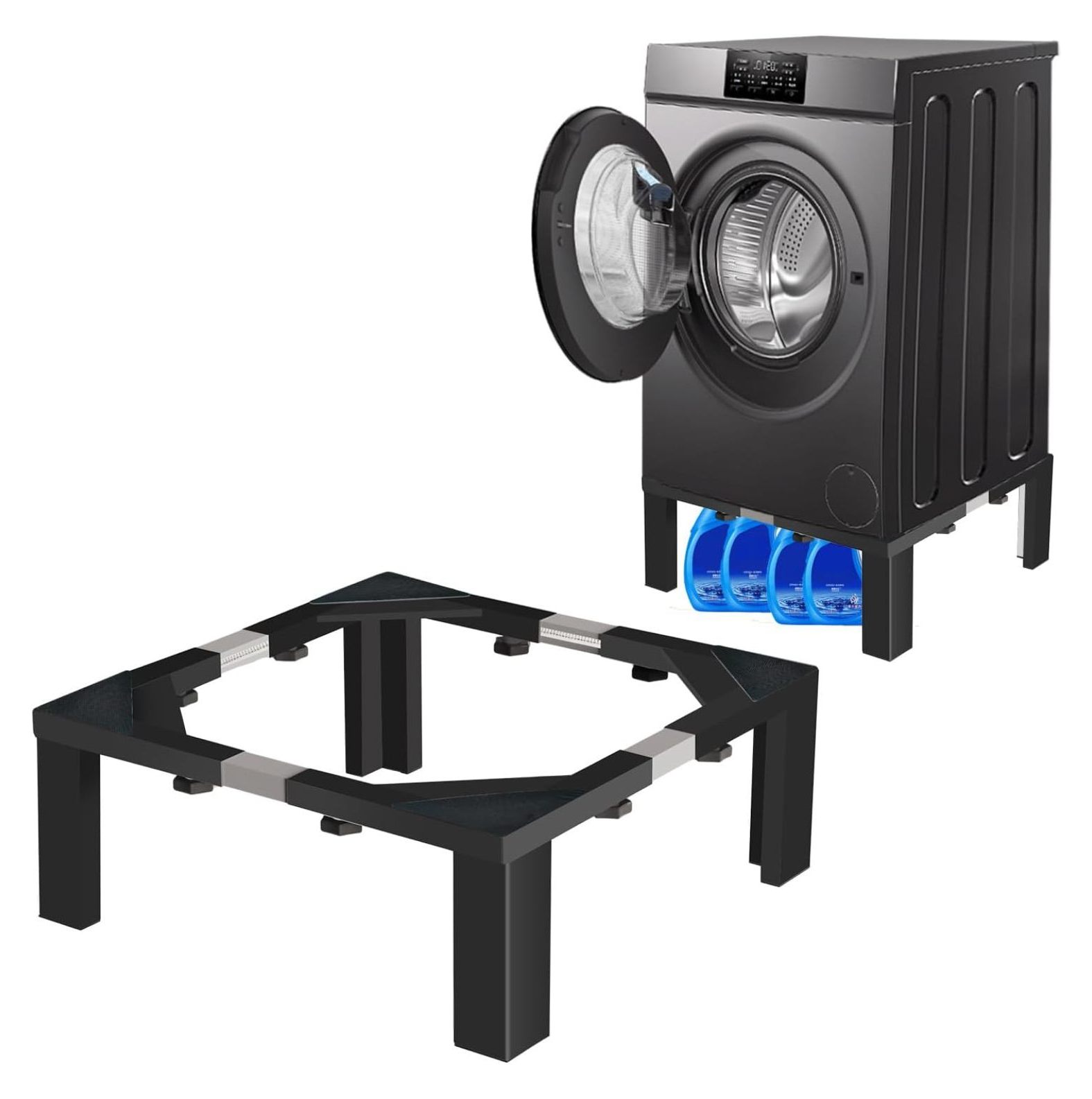 Full Size HeavyDuty All Steel Laundry Pedestal Height 12 Inch Washing Machine Stand Universal