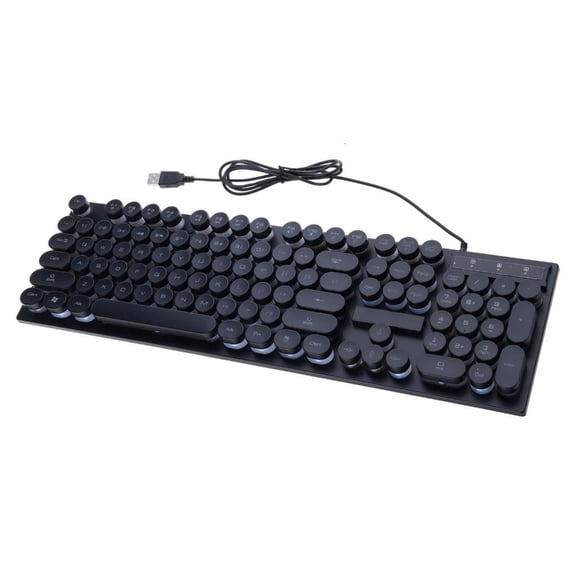 Full Size High Performances USB Cord Keyboards with 104Key RGBs Backlit and Floating Keycaps for Gaming Precisions