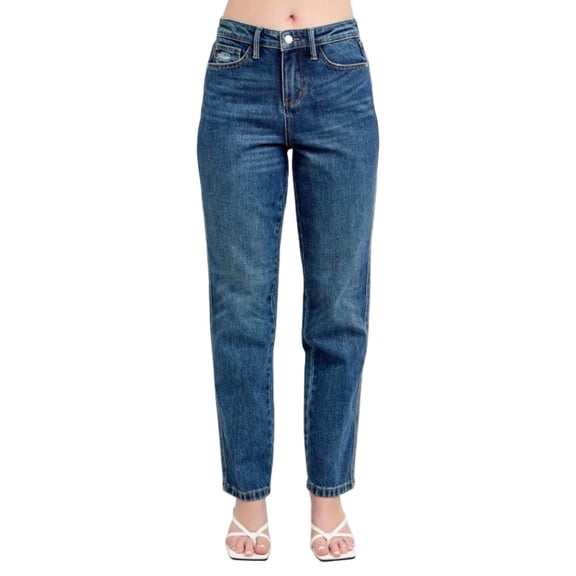 Full Size High Waisted Rigid Magic Non-destroy Straight Leg Jeans Plus Size