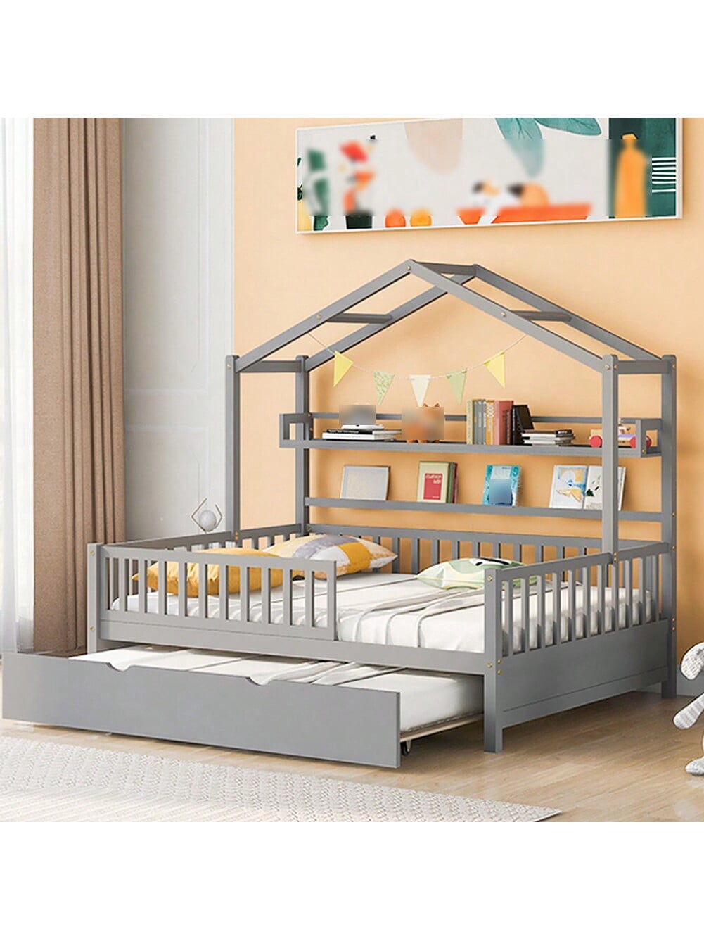 Full Size House Bed, Full Size House Bed Frame With Drawers &amp; Storage ...