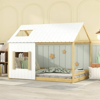 Rustic walnut cabin twin 2024 bed & trundle