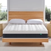 Full Size Hybrid Mattress, Z-HOM Classic 10 inch Foam Euro Top Mattress, 5-Zone Pocket Spring Support for Back Pain, Medium Firm