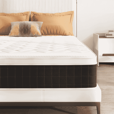 Full Size Hybrid Mattress, Z-HOM Classic 10 inch Foam Euro Top Mattress, 5-Zone Pocket Spring Support for Back Pain, Medium Firm