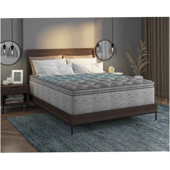 Full Size Hybrid Mattress with Plush Euro Top, Cooling Gel Foam & Pocket Coils for Motion Isolation & Edge Support