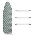 thumbnail image 1 of Full Size Ironing Board Cover and Pad 15x54 Inch Multiple Layers Silver Coated Ironing Board Cover, Non Stick Scorch and Stain Resistant with Elasticized Edges (Soft Grey), 1 of 9