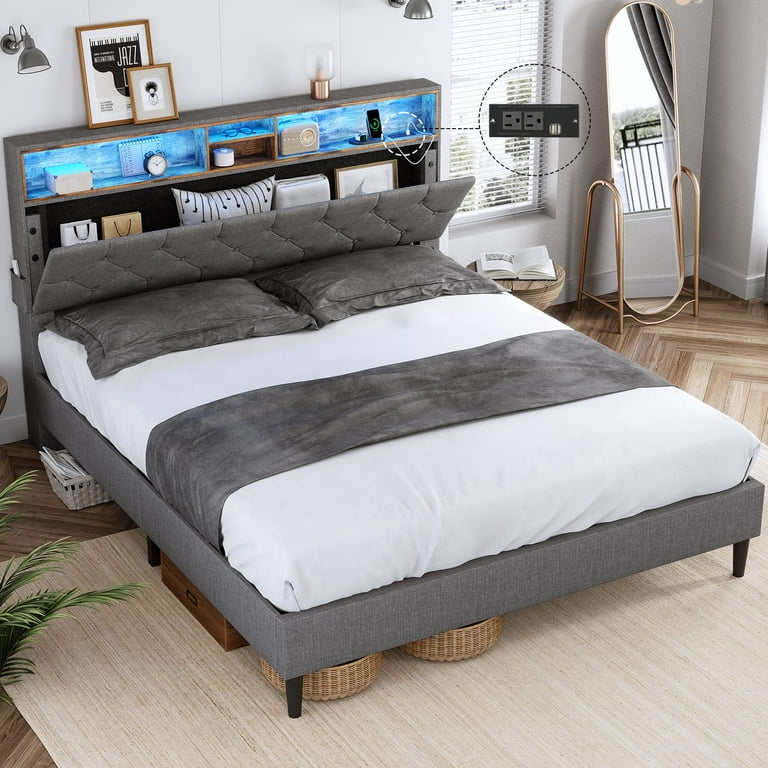 Bed with on sale hidden storage