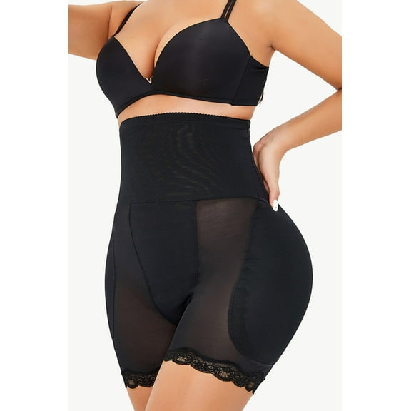 Full Size Lace Trim Pull-On Lifting Shaping Shorts