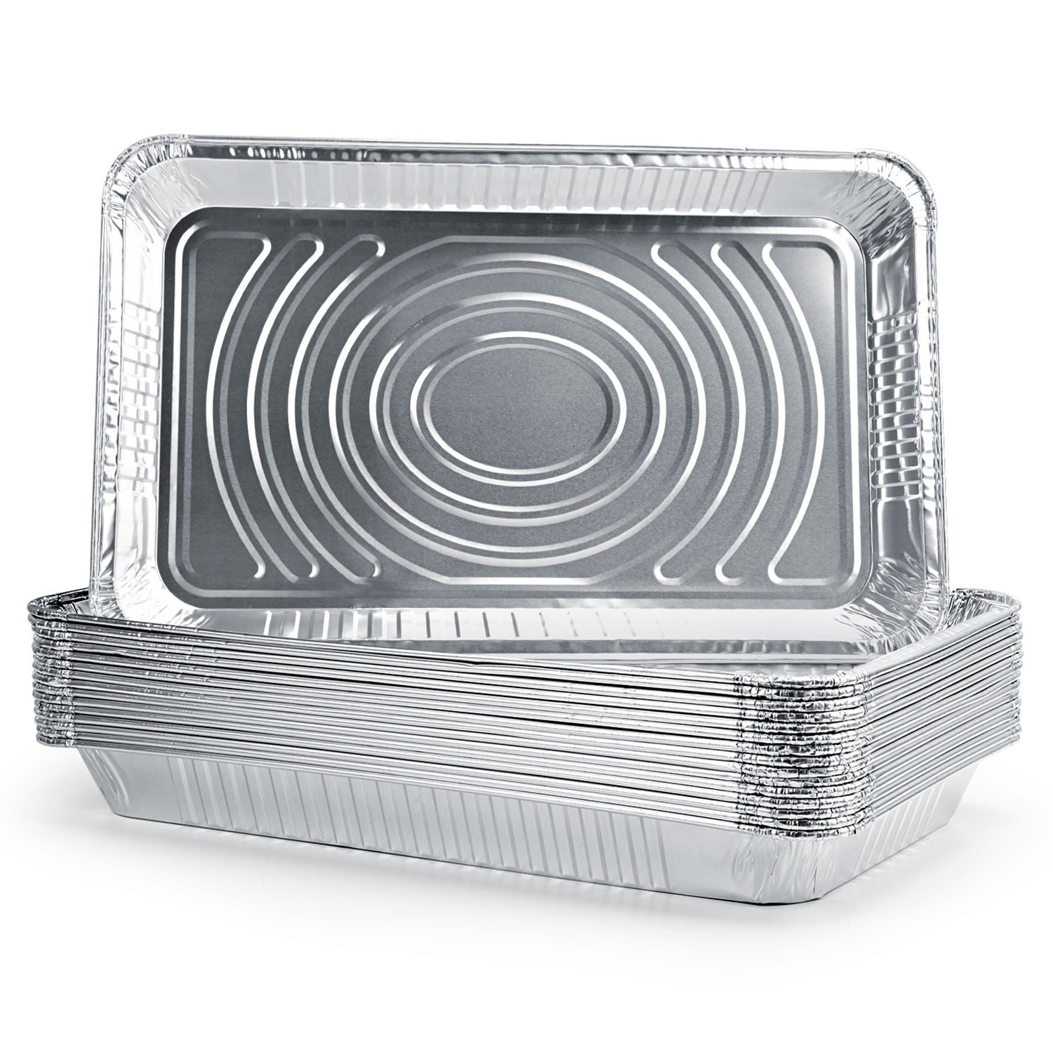 VeZee's Disposable 9X13 Aluminum Foil/Pan With Aluminum Lids Half Size Deep  Steam Table Bakeware - Cookware Perfect for Baking Cakes, Bread, Meatloaf