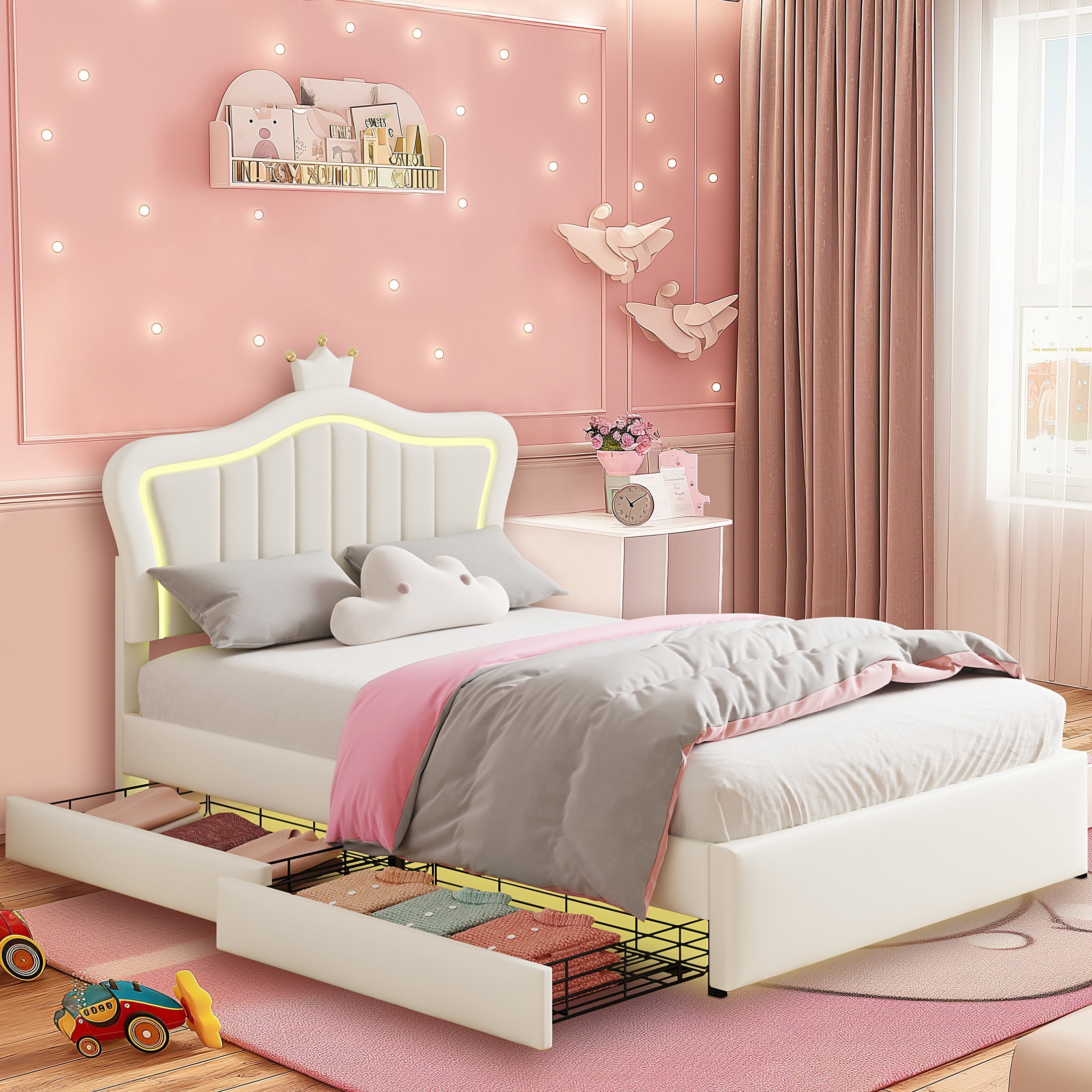 ෆのんぴなෆページ Amazon.com: SENZZ Full Bed Frame with Storage Drawers