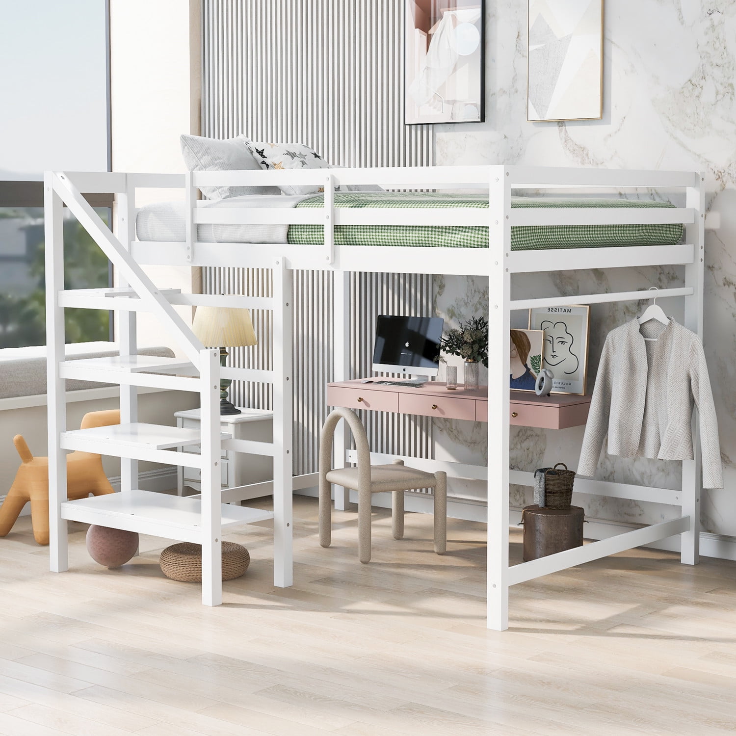 Full size loft with stairs outlet