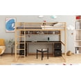 thumbnail image 1 of Full Size Loft Bed with Desk, Full Loft Bed Frame with Storage Drawers, Cabinets, Bedside Tray, Charging Station, USB and Socket for Bedroom, No Box Spring Needed, Easy Assembly, 1 of 7