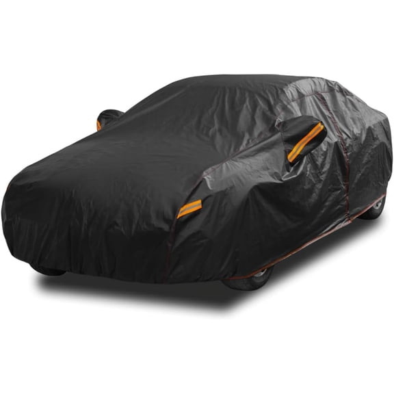 Full-Size Luxury Sedan Car Cover Waterproof All Weather, Universal Fit Audi A8, Lexus LS, Jaguar XJ,Benz S-Class, BMW 7 Series, Cadillac DTS XTS CT6,Lincoln MKS Continental