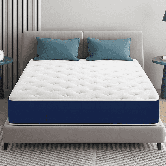 Queen Size Mattress, 10 Inch Hybrid Queen Mattress in A Box, Strong Edge Support, Pressure Relieve