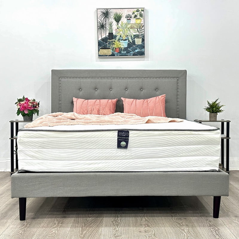 Full 12-Inch White Hybrid Innerspring Mattress with Breathable Cover
