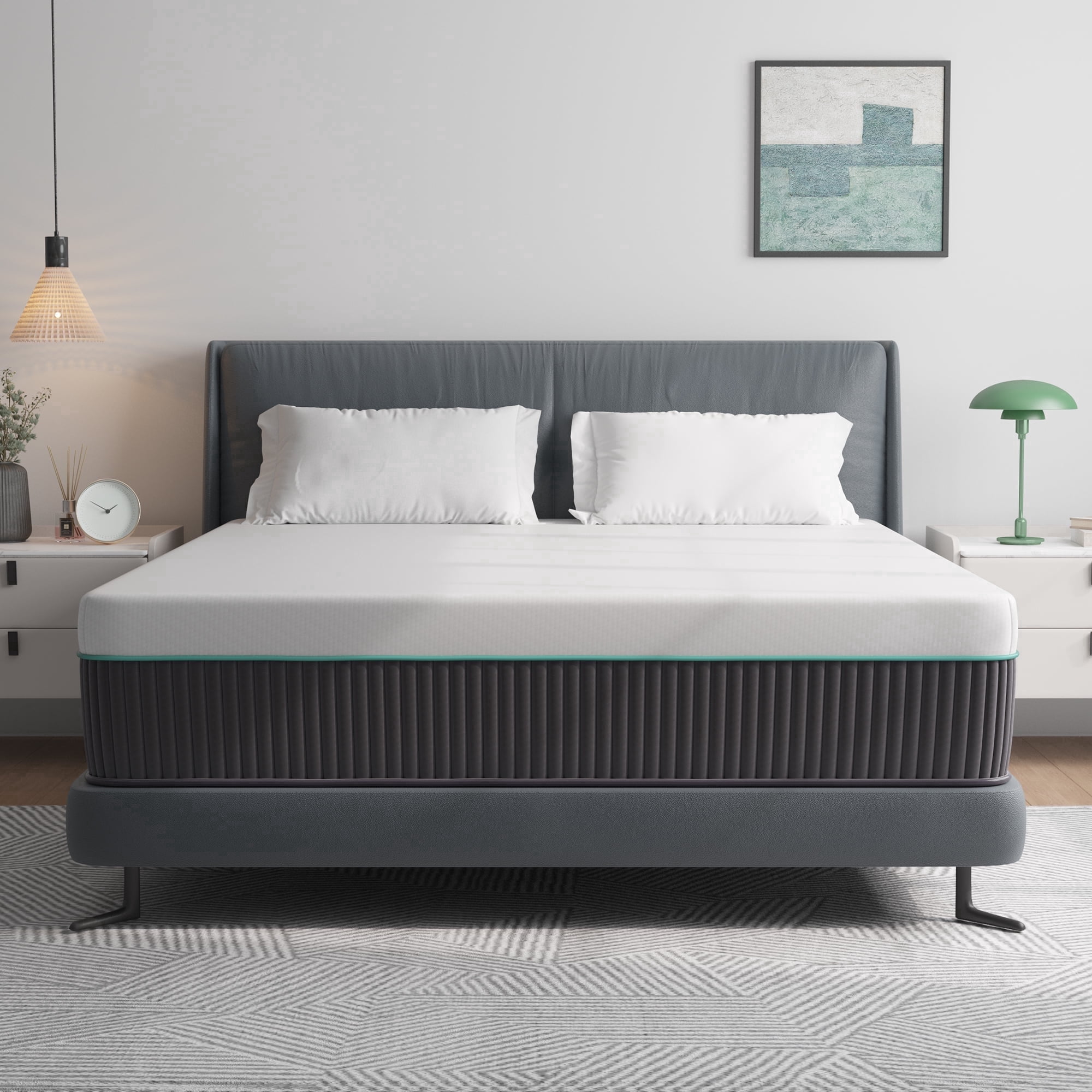 Full Size Mattress, JIAVA 12" Soft Hybrid Innerspring Mattress Gel Memory Foam