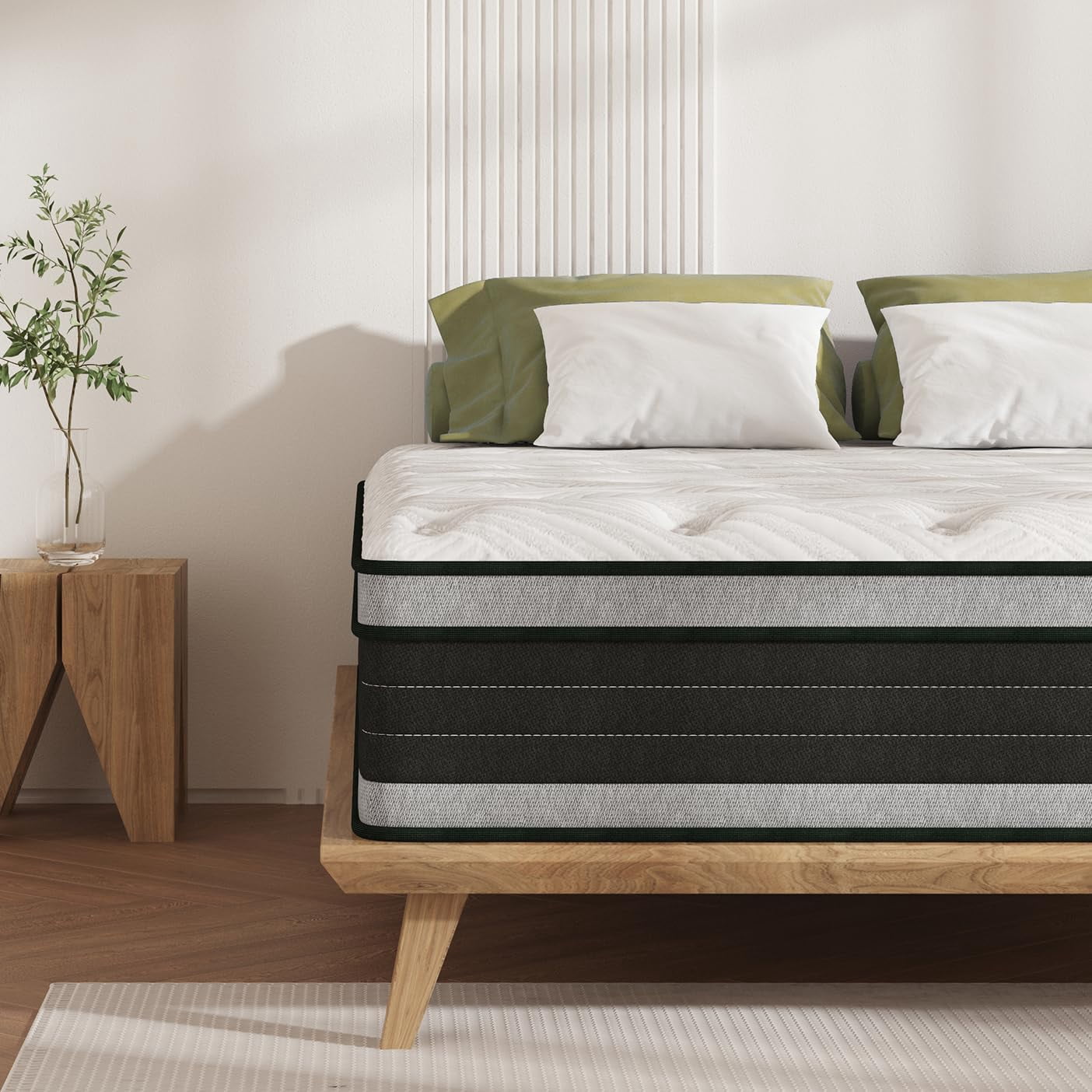 Full Size Mattress, 14 Inch Hybrid Pillow Top Full Mattresses in a Box with Gel Memory Foam