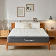 GOJEF 10'' Queen Mattress,Hybrid Memory Foam with Independent Spring, Soft and Pressure Relief