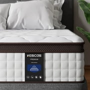 Kescas Full Size Mattress, 10 Inch Memory Foam Hybrid Full Bed mattresses in a Box, Medium Firm, Heavier Coils Edge Support, Motion Isolation