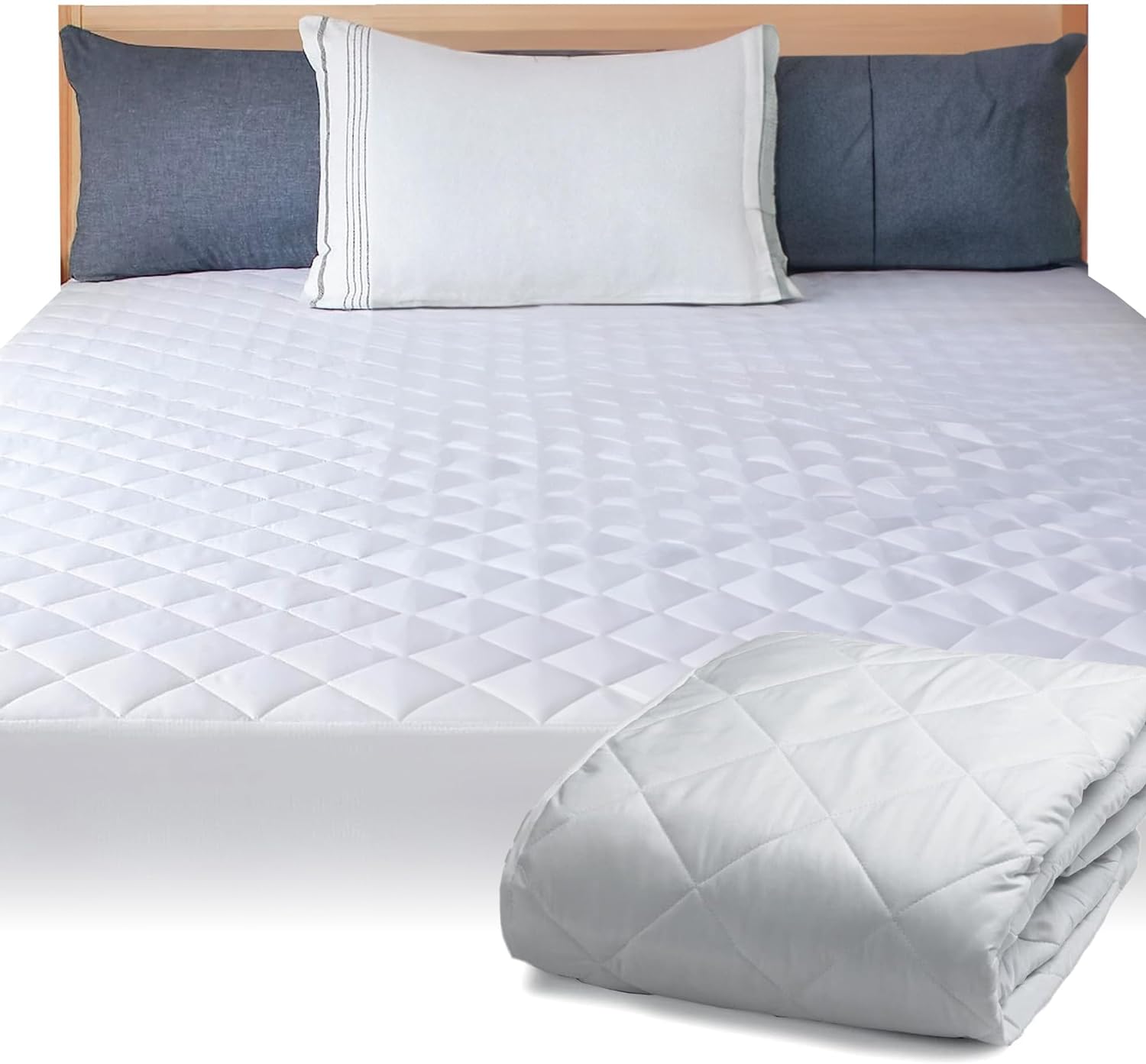 Full Size Mattress Pad Protector Quilted Fitted Mattress Cover