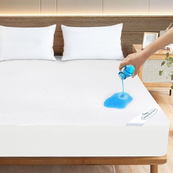 Full Size Mattress Protector Waterproof Topper Pad Cover Fitted Bed Sheets up -14'' Terry Super Soft & Breathable Noiseless Machine Washable