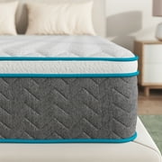 Twin Size Mattress, Serweet 8 inch Cooling Gel Memory Foam Hybrid Mattress Twin, 7-Zone Pocket Innerspring Breathable Pillow Top Mattress for Cooler Sleep Supportive & Pressure Relief