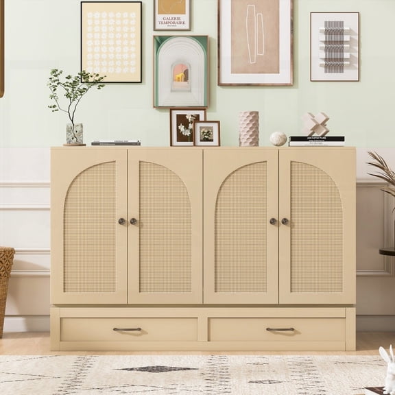 Gold Full Size Murphy Bed Featuring Ample Storage and Space-Saving Design