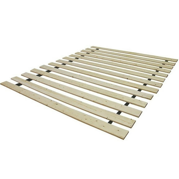 Full Size Natural Solid Wood Bed Slats - 54"x74" - Eliminates Box Spring, Smooth Sanded Finish, Easy Assembly for Bedroom Furniture