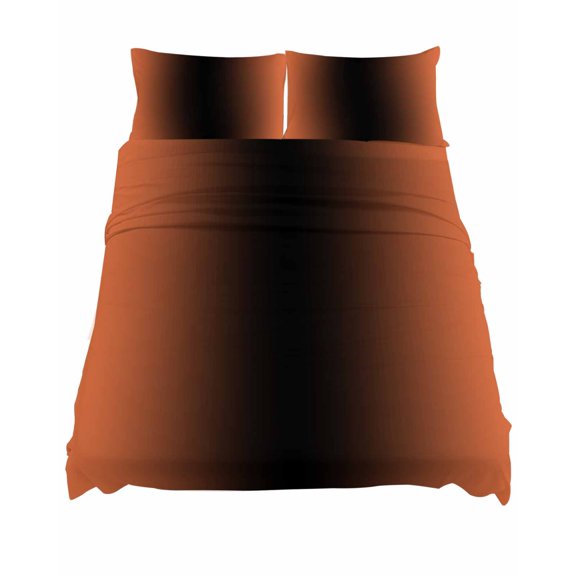 Full Size Ombre Sheet Sets Orange and Black Gradient Soft Breathable Microfiber Bed Sheets Deep Pockets 4 Piece Bed Sheets Set, 1 Fitted Sheet, 1 Flat Sheet & 2 Pillowcases