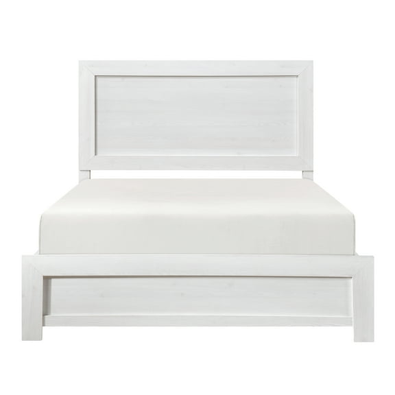 Full Size Panel Bed White - Wooden Bedroom Furniture, Bed in a Box Box Spring Required + Full + White + Bedroom + Bed Frame + Wood