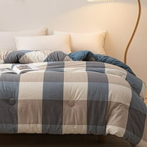 Full Size Plaid Bedspread Coverlet Plaid Patchwork Quilt Collection Bedding Reversible Home Quilt-Soft Polyester Thickened Warm Quilt,78.7x59in