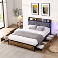 thumbnail image 1 of Full Size Platform Bed Frame | Featuring Charging Outlets, LED Lights and Ample Storage | Meet Your Charging and Storage Needs, 1 of 2